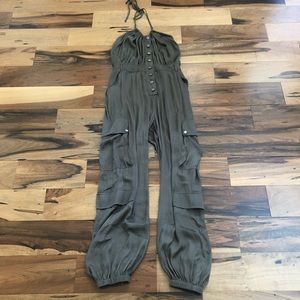 Free People Olive Oliviera Cargo-Style Jumpsuit